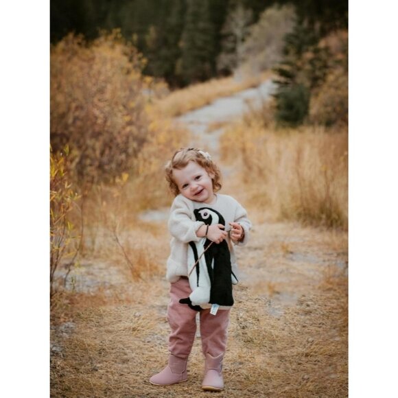 Newborn Boys Girl Twillight Pink Rubber Non-Slip Soft Sole First Walker Booties - Picture 6 of 7